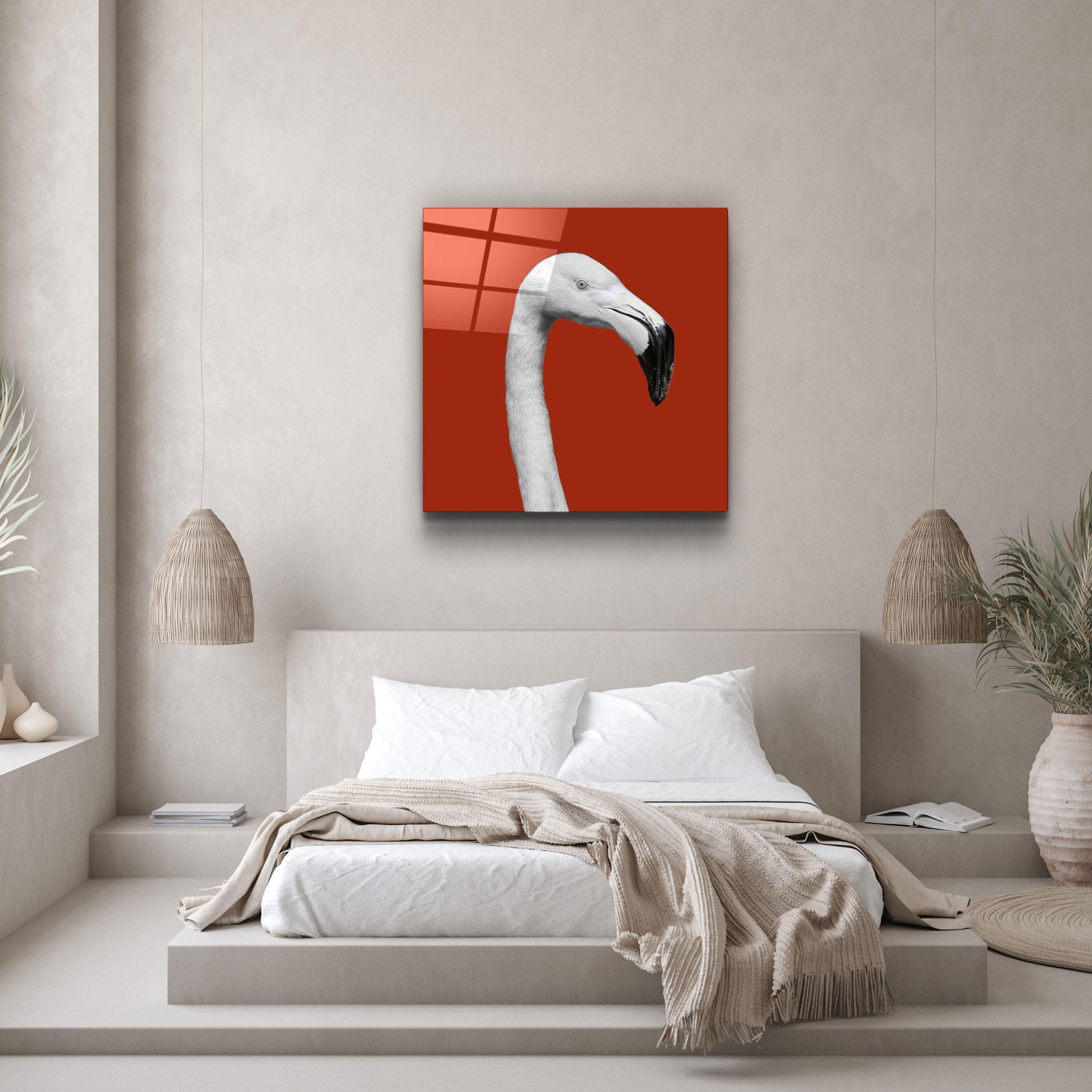 ・"Flamingo - Red"・Glass Wall Art - ArtDesigna Glass Printing Wall Art