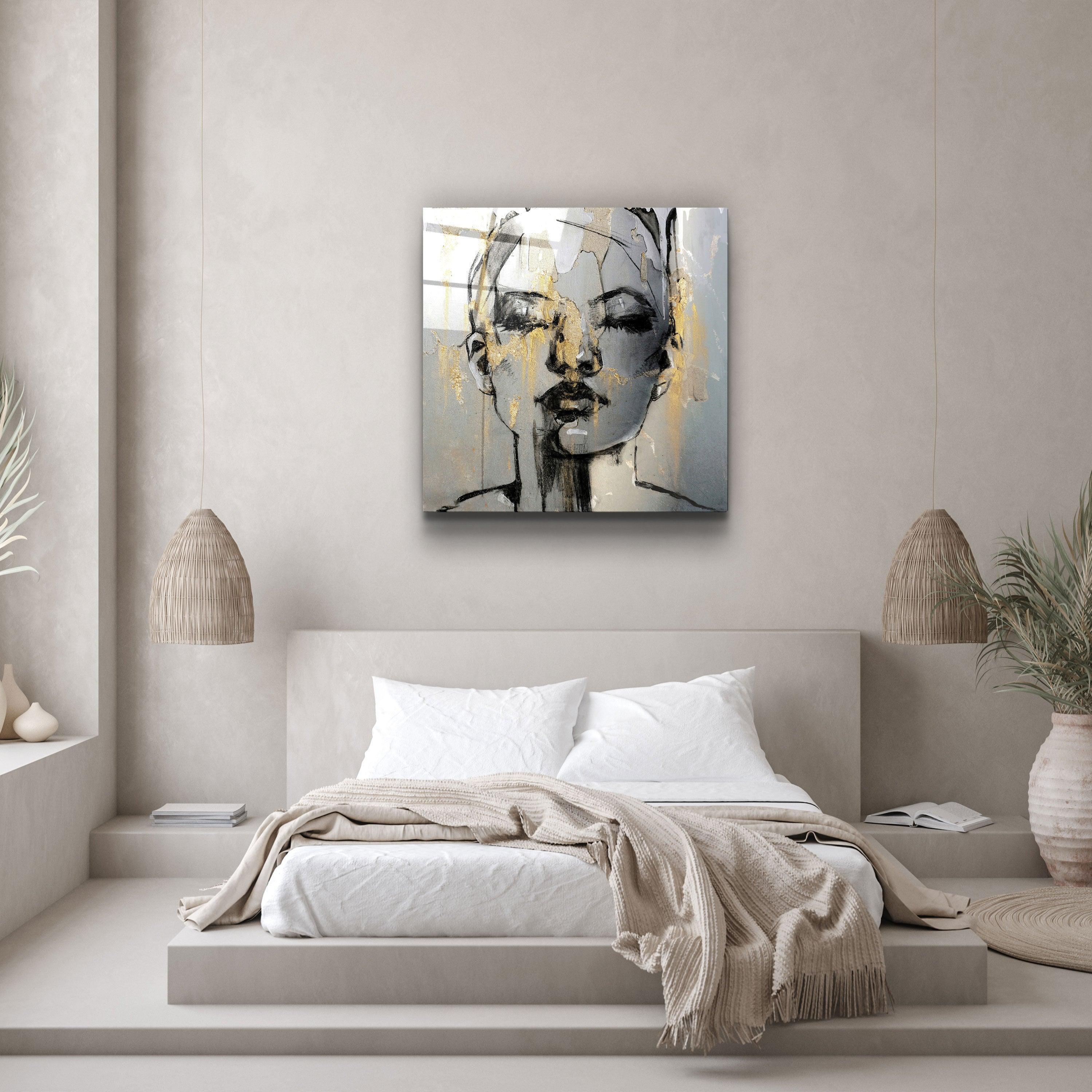 ・"Abstract Woman Portrait V3"・Glass Wall Art - ArtDesigna Glass Printing Wall Art