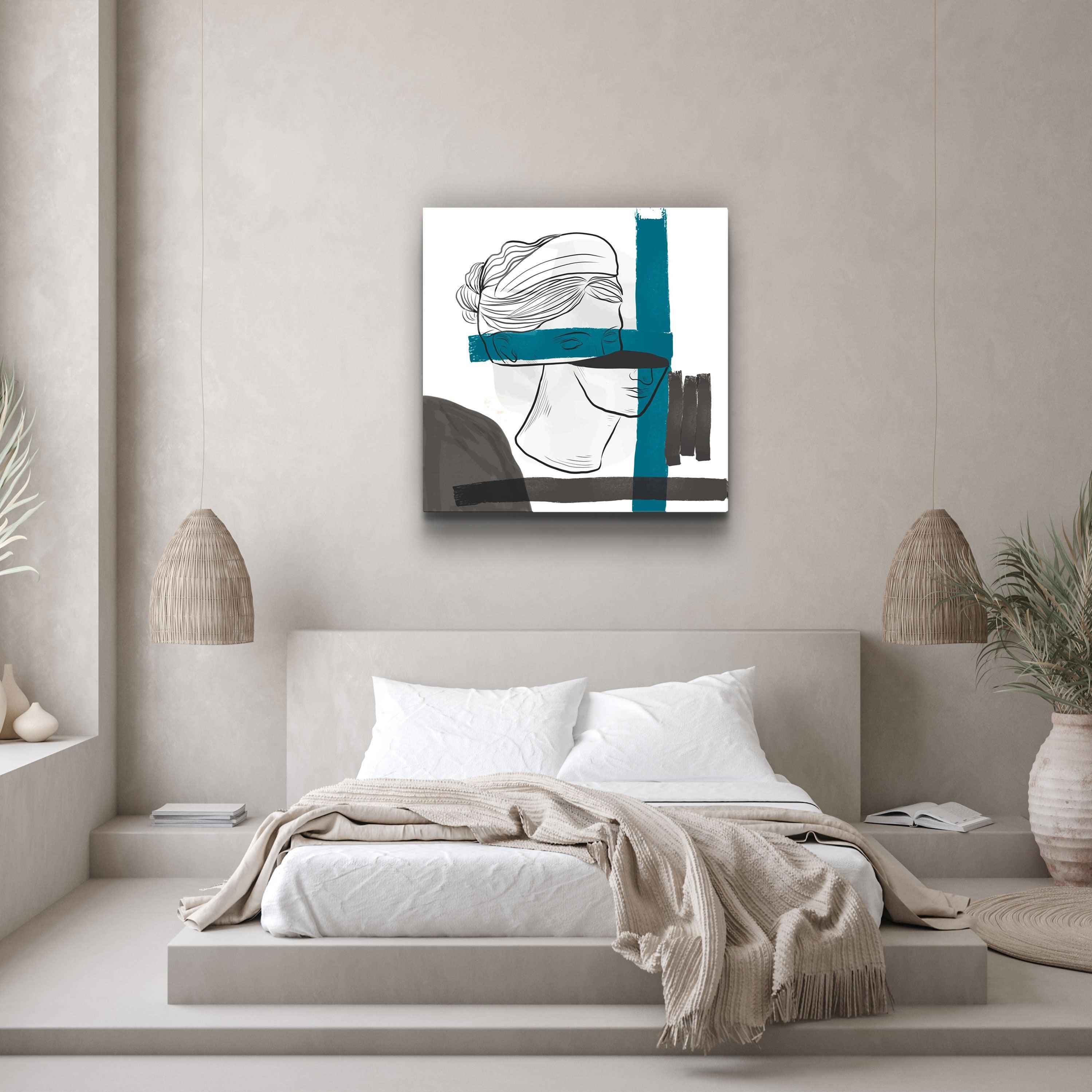 ・"Abstract Woman Portrait Painting"・Glass Wall Art - ArtDesigna Glass Printing Wall Art