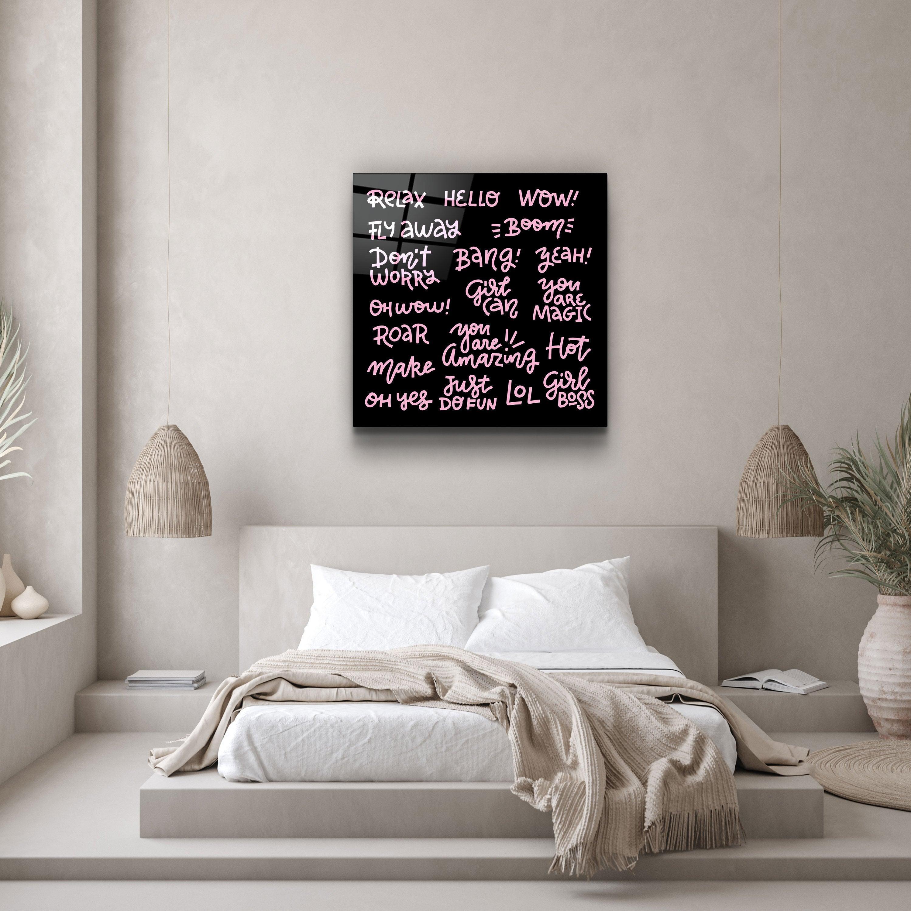 ・"Words and Words"・Glass Wall Art - ArtDesigna Glass Printing Wall Art