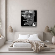 ・"Charles Bukowski"・Designers Collection Glass Wall Art - ArtDesigna Glass Printing Wall Art