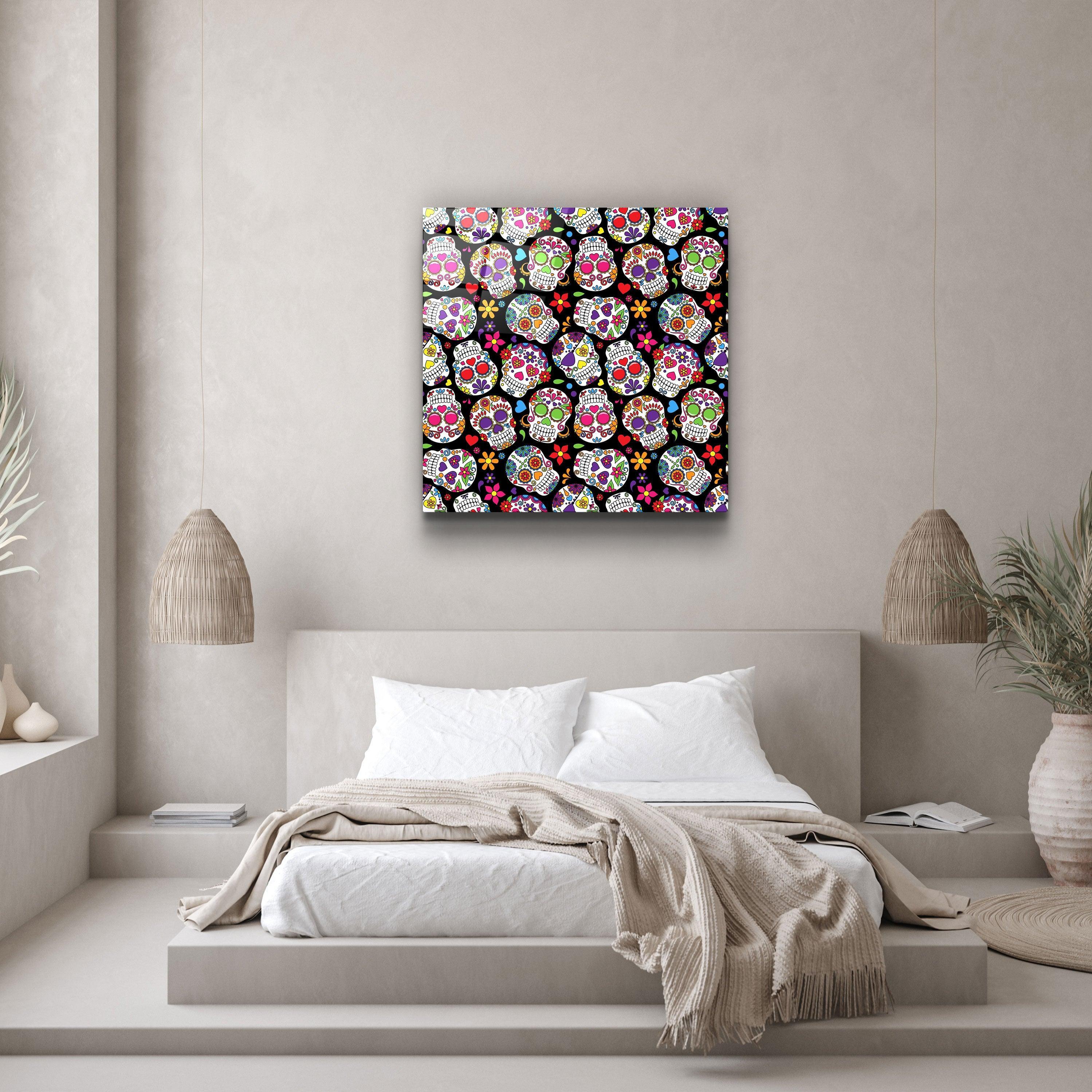 ・"Latino Skulls V2"・Glass Wall Art - ArtDesigna Glass Printing Wall Art