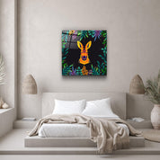・"Animal Republic-Kangaroo"・Designers Collection Glass Wall Art - ArtDesigna Glass Printing Wall Art