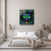 ・"Animal Republic-Frog"・Designers Collection Glass Wall Art - ArtDesigna Glass Printing Wall Art