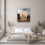."Raphael's Three Graces (1504)". Glass Wall Art - ArtDesigna Glass Printing Wall Art