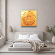 ."Abstract Circular Knitting V2". Designer's Collection Glass Wall Art - ArtDesigna Glass Printing Wall Art
