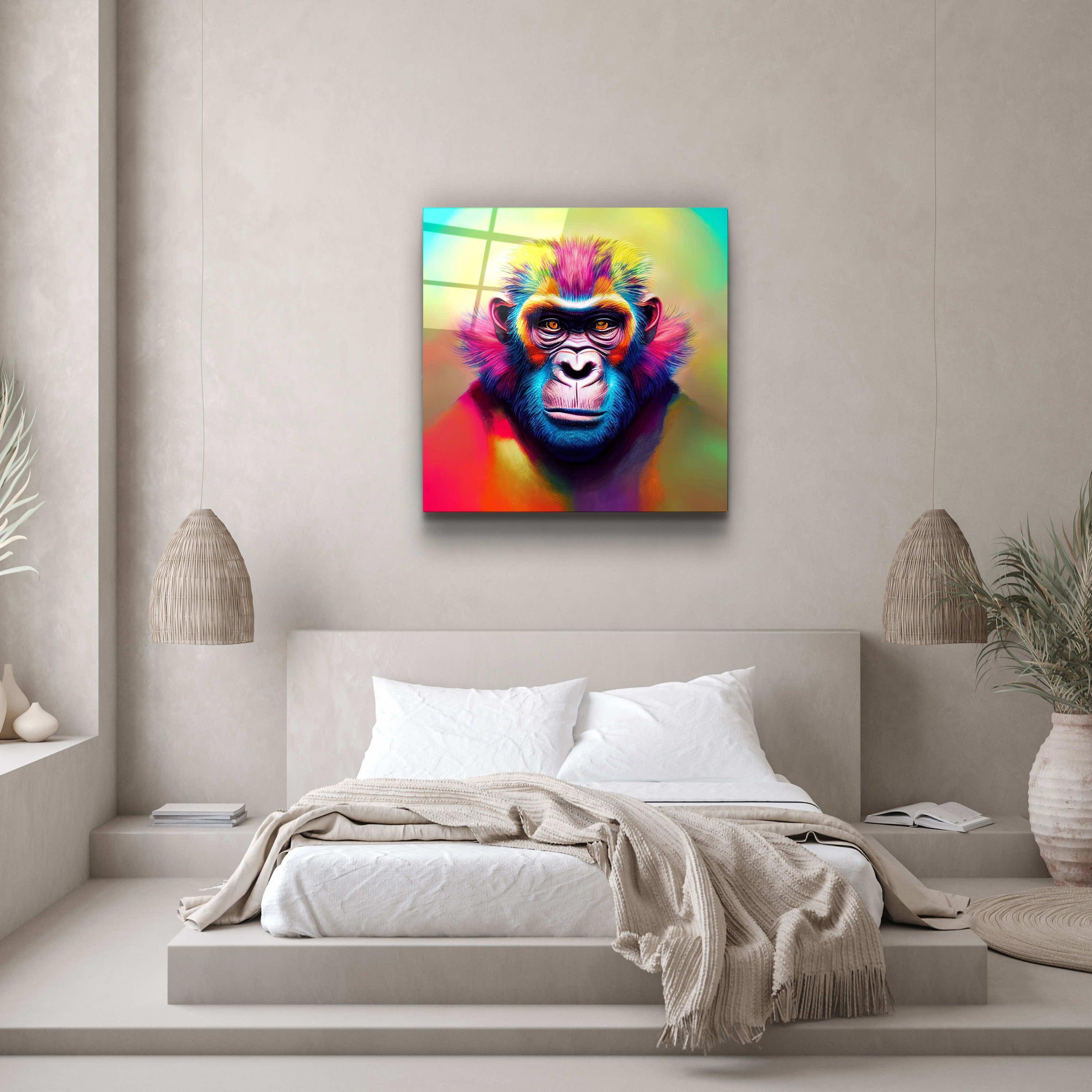 ."Color Monkey". Designer's Collection Glass Wall Art - ArtDesigna Glass Printing Wall Art