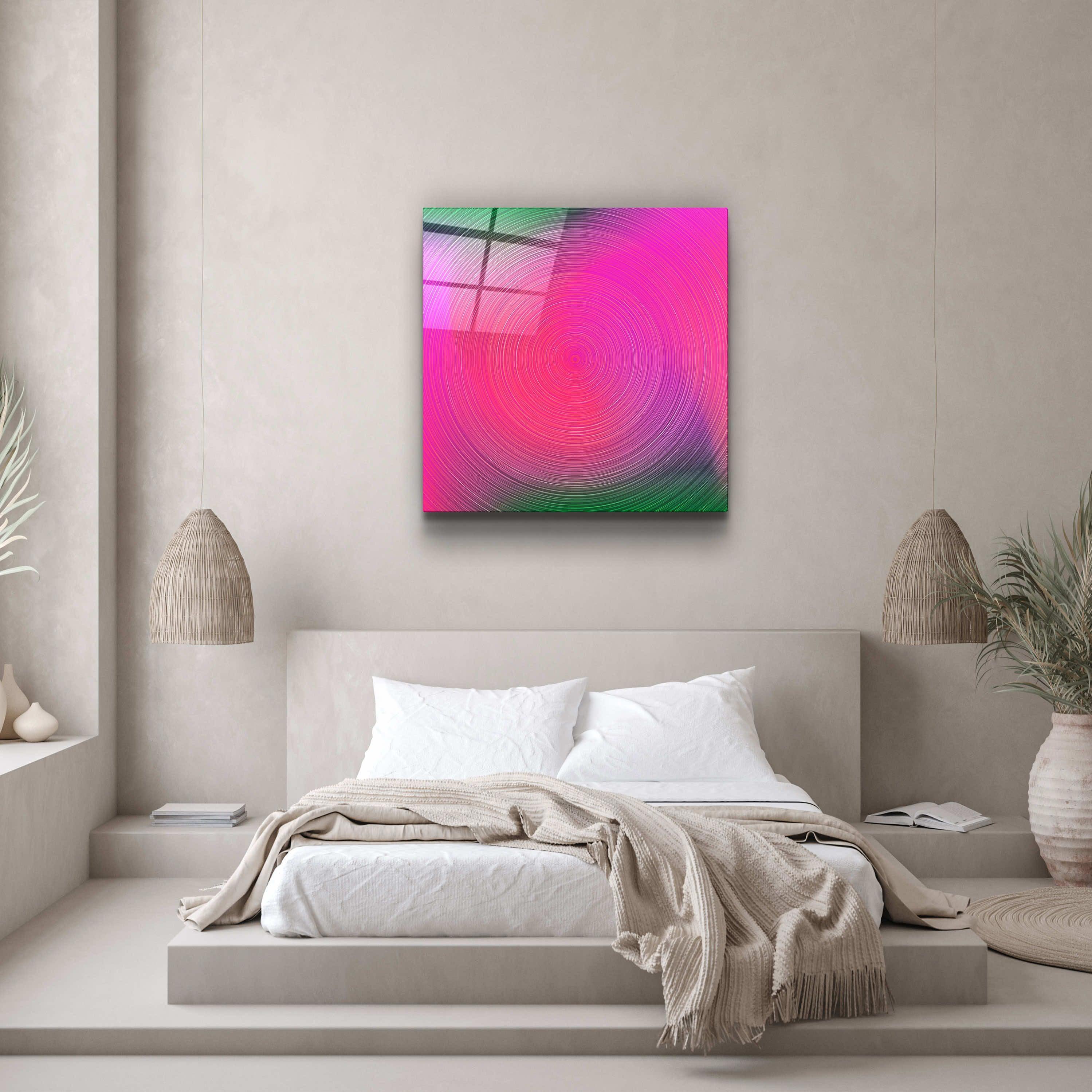 ."Pink Hypnosis". Designer's Collection Glass Wall Art - ArtDesigna Glass Printing Wall Art