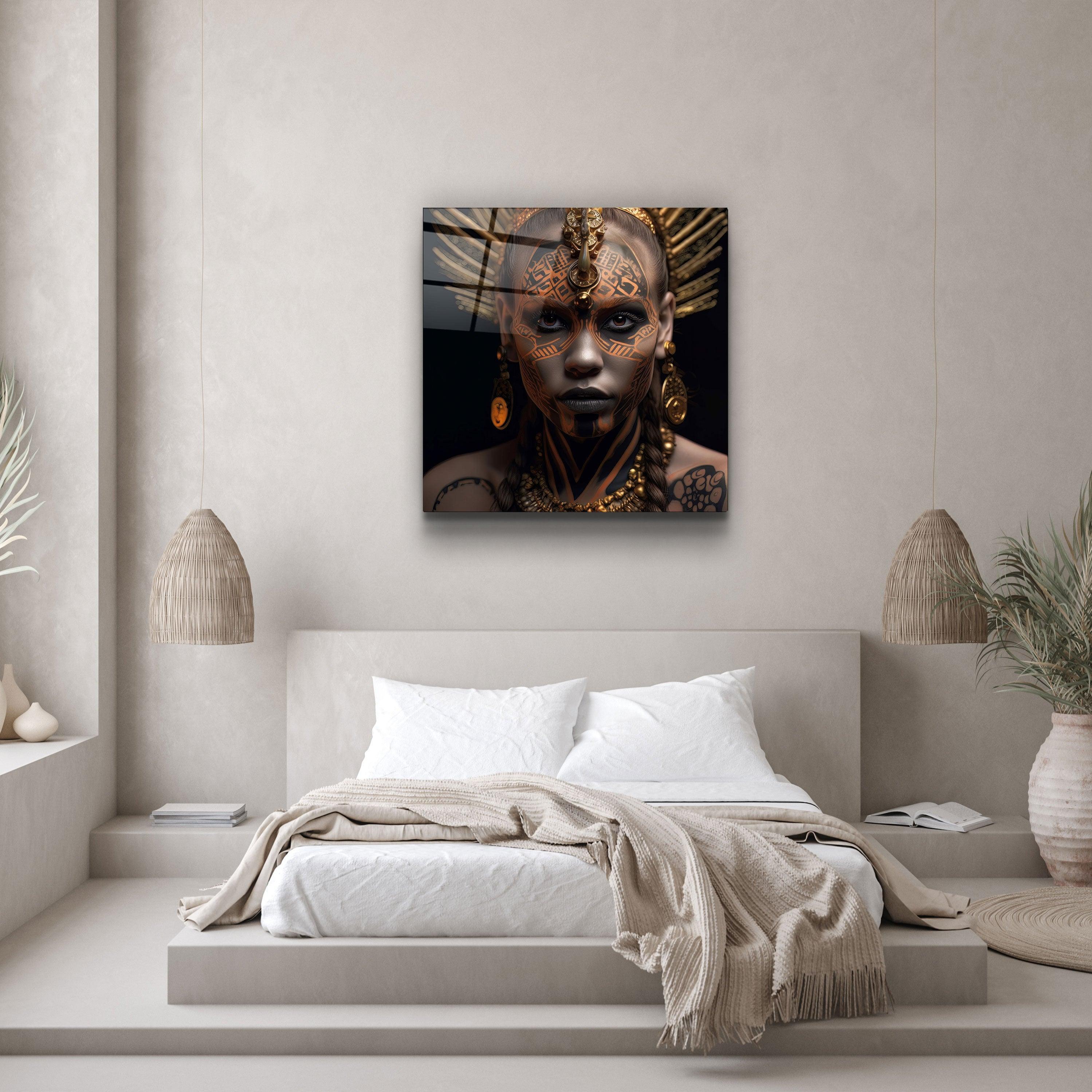."Woman Warriors 1". Secret World Collection Glass Wall Art - ArtDesigna Glass Printing Wall Art