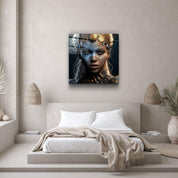 ."Woman Warrior 4". Secret World Collection Glass Wall Art - ArtDesigna Glass Printing Wall Art