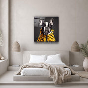 ."Stylish Dogs - V3". Designer's Collection Glass Wall Art - ArtDesigna Glass Printing Wall Art