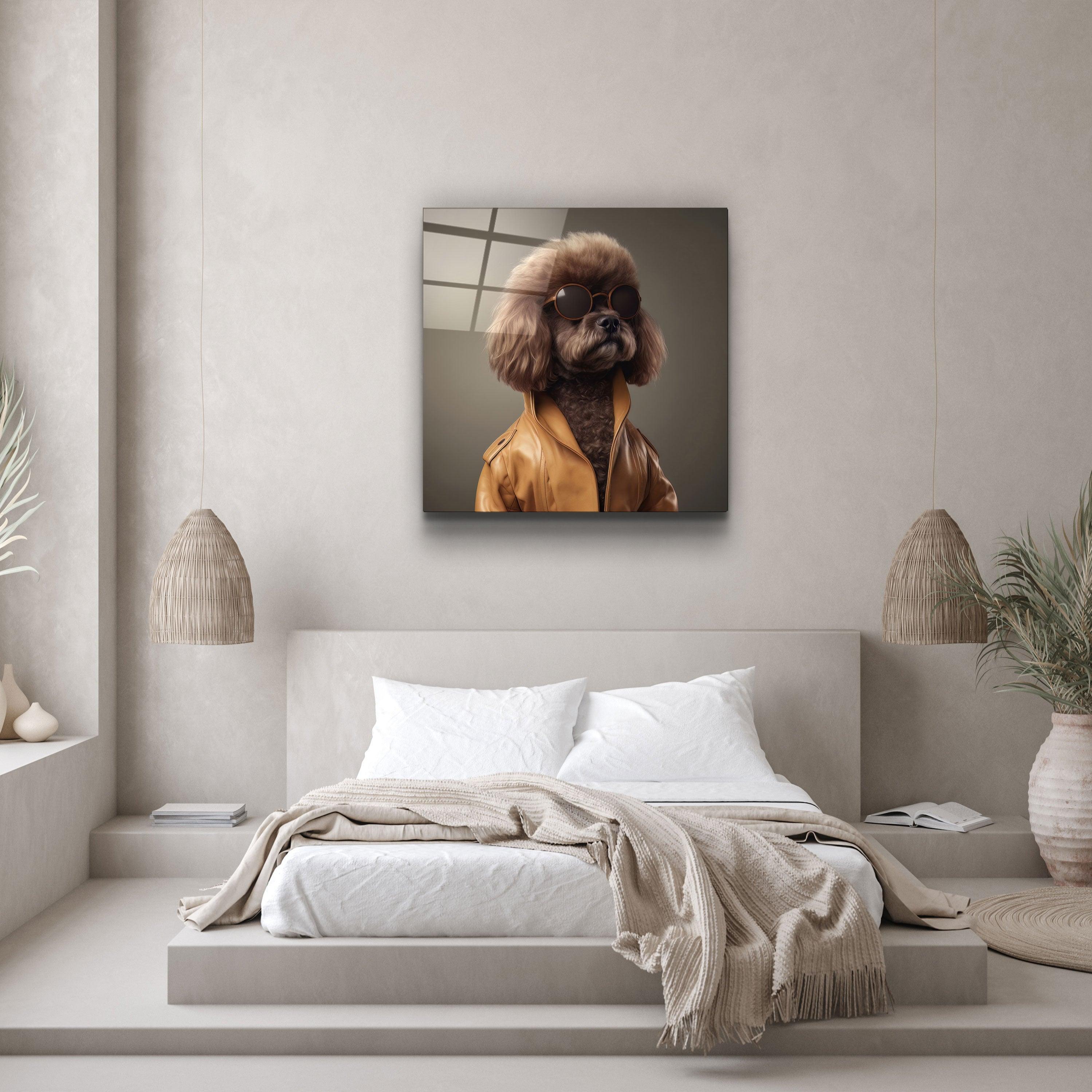 ."Stylish Dogs - V4". Designer's Collection Glass Wall Art - ArtDesigna Glass Printing Wall Art