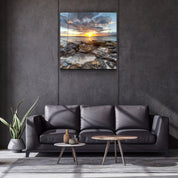 ・"Sunset Sea"・Glass Wall Art - ArtDesigna Glass Printing Wall Art
