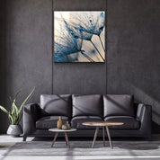 ・"Blue Flower"・Glass Wall Art - ArtDesigna Glass Printing Wall Art