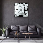 ・"Black and White Flowers"・Glass Wall Art - ArtDesigna Glass Printing Wall Art