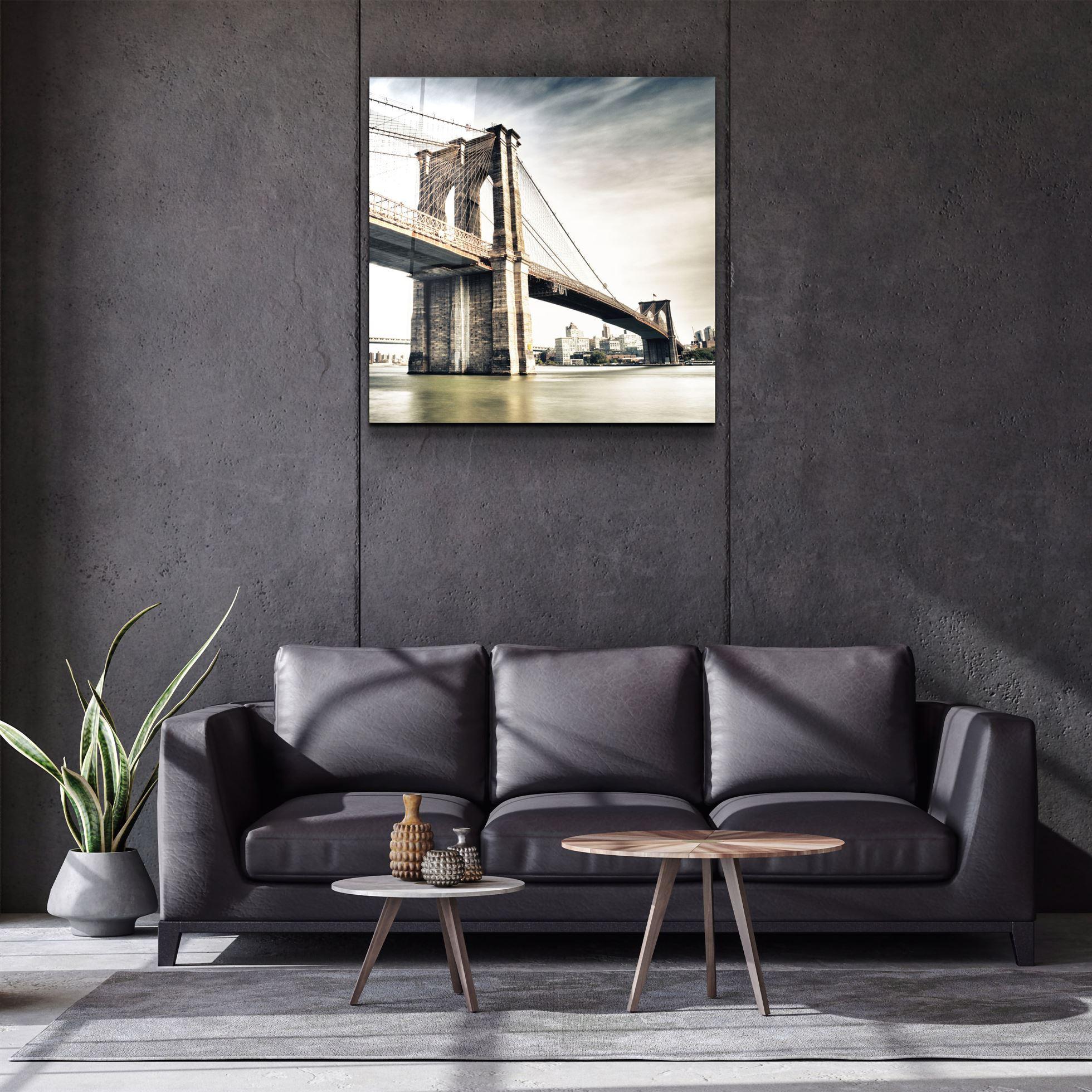 ・"Brooklyn Bridge"・Glass Wall Art - ArtDesigna Glass Printing Wall Art