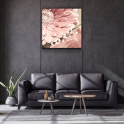 ・"Pink Flower"・Glass Wall Art - ArtDesigna Glass Printing Wall Art