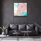 ・"Colorful Umbrellas"・Glass Wall Art - ArtDesigna Glass Printing Wall Art