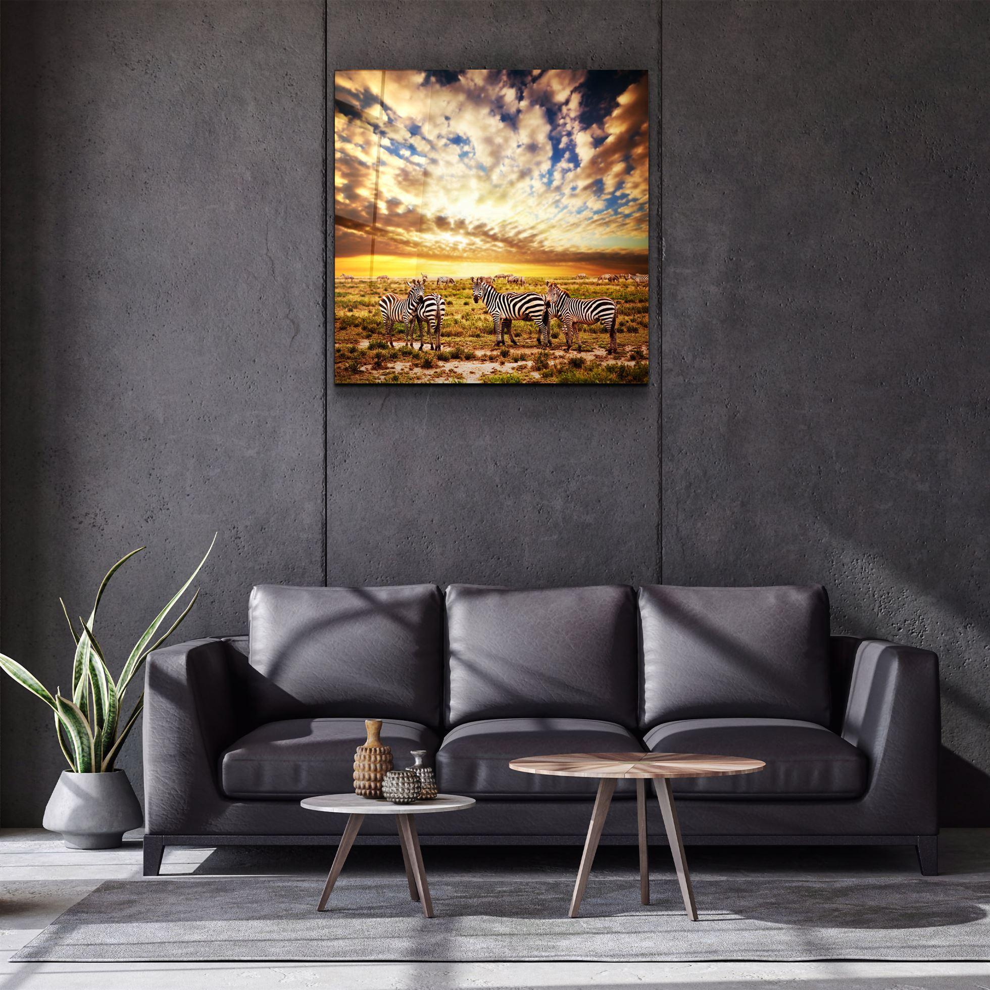 ・"Zebras"・Glass Wall Art - ArtDesigna Glass Printing Wall Art