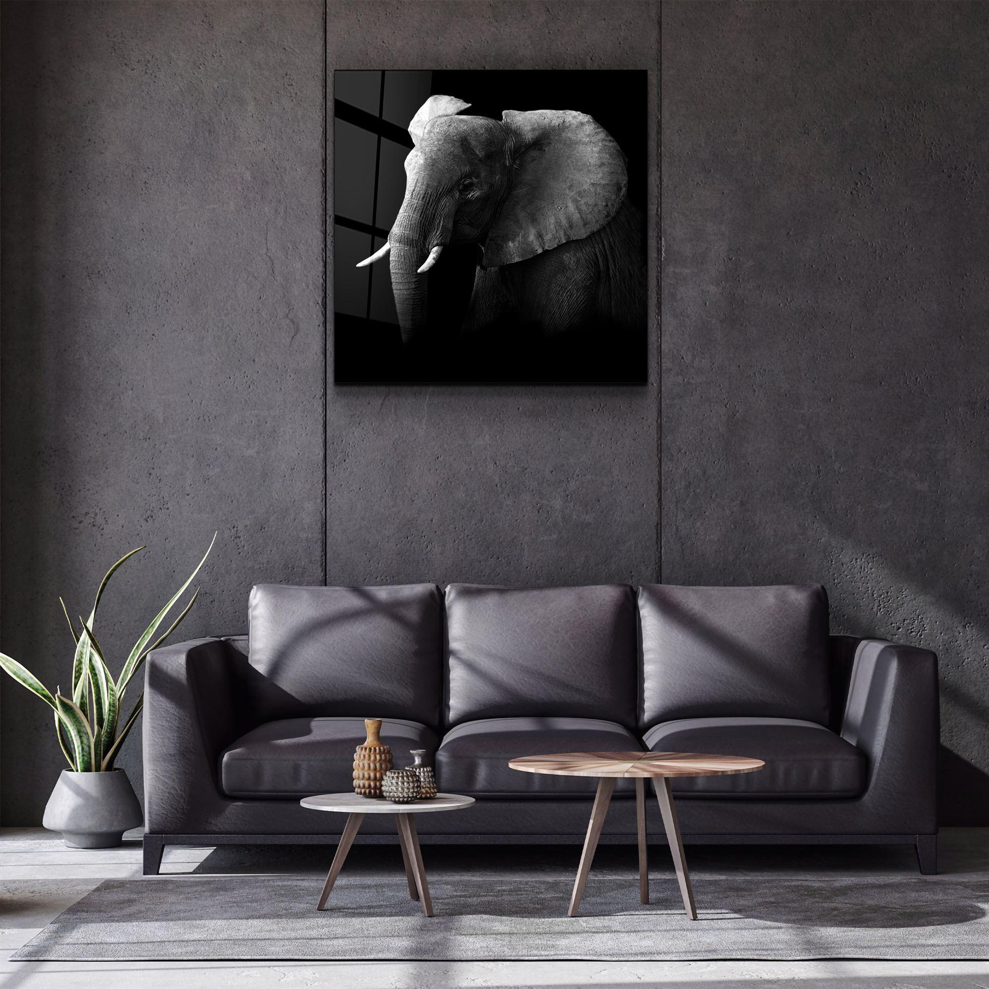 ・"Elephant"・Glass Wall Art - ArtDesigna Glass Printing Wall Art