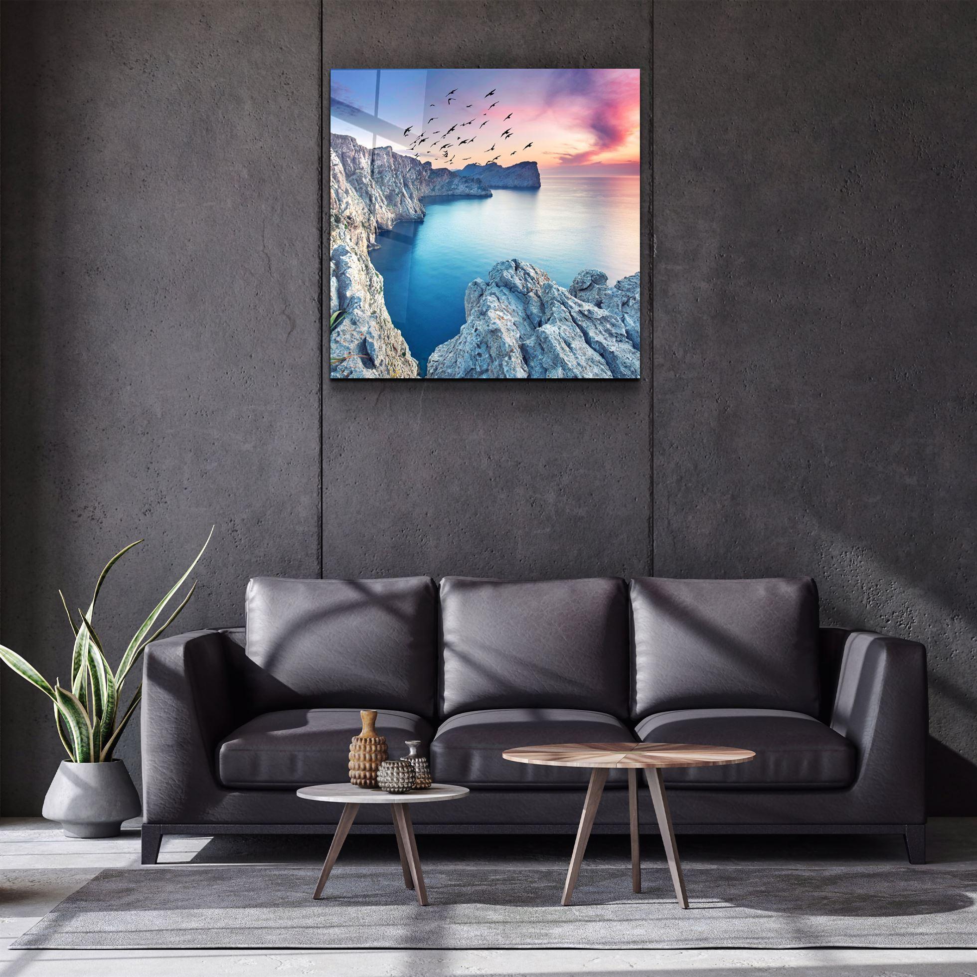 ・"Red Sunset"・Glass Wall Art - ArtDesigna Glass Printing Wall Art