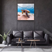 ・"Sea Turtle"・Glass Wall Art - ArtDesigna Glass Printing Wall Art