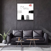 ・"Meow (Cat)"・Glass Wall Art - ArtDesigna Glass Printing Wall Art