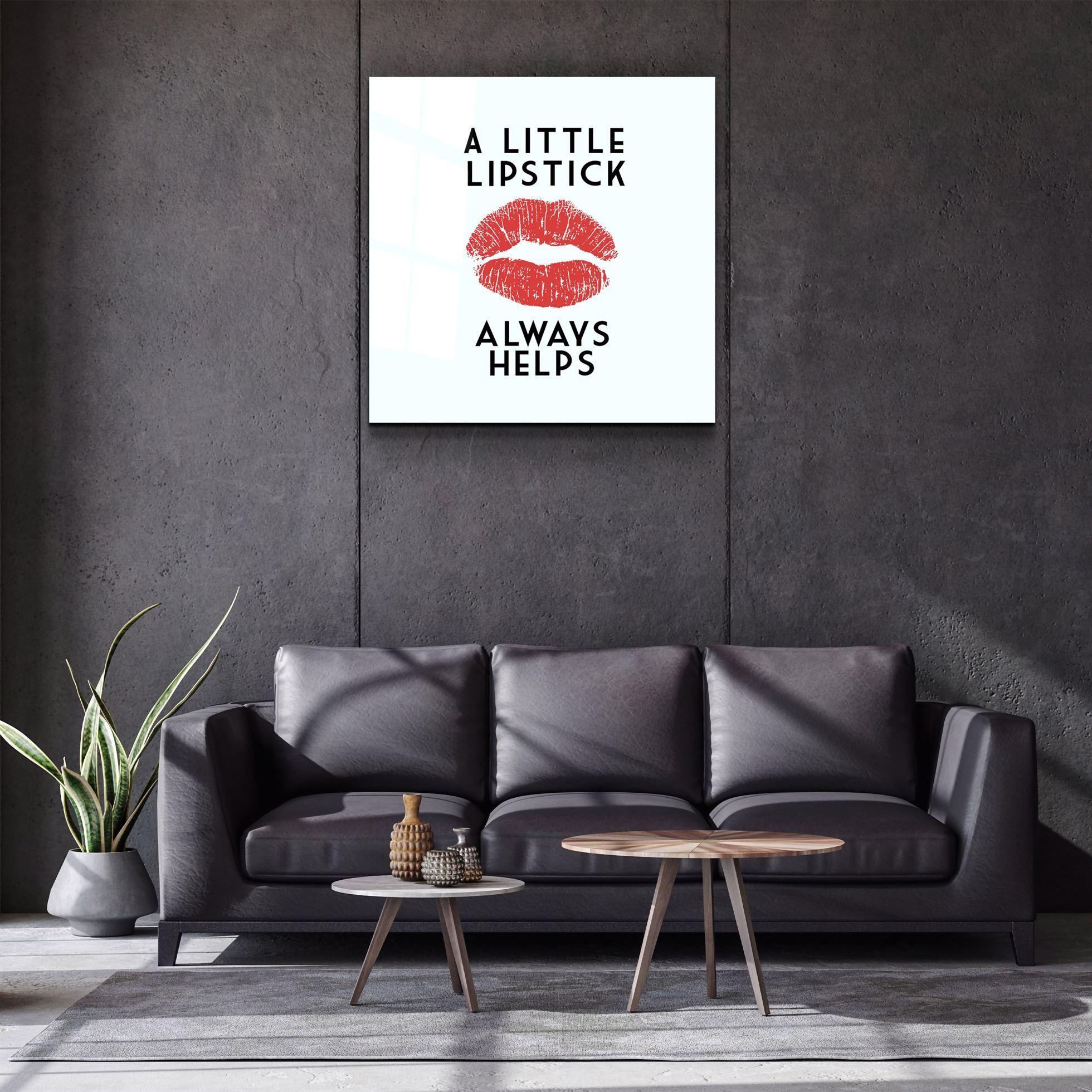 ・"Lipstick"・Glass Wall Art - ArtDesigna Glass Printing Wall Art