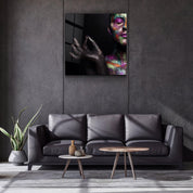 ・"Shimmering Yoga"・Glass Wall Art - ArtDesigna Glass Printing Wall Art