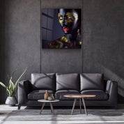 ・"Gold Stamps"・Glass Wall Art - ArtDesigna Glass Printing Wall Art