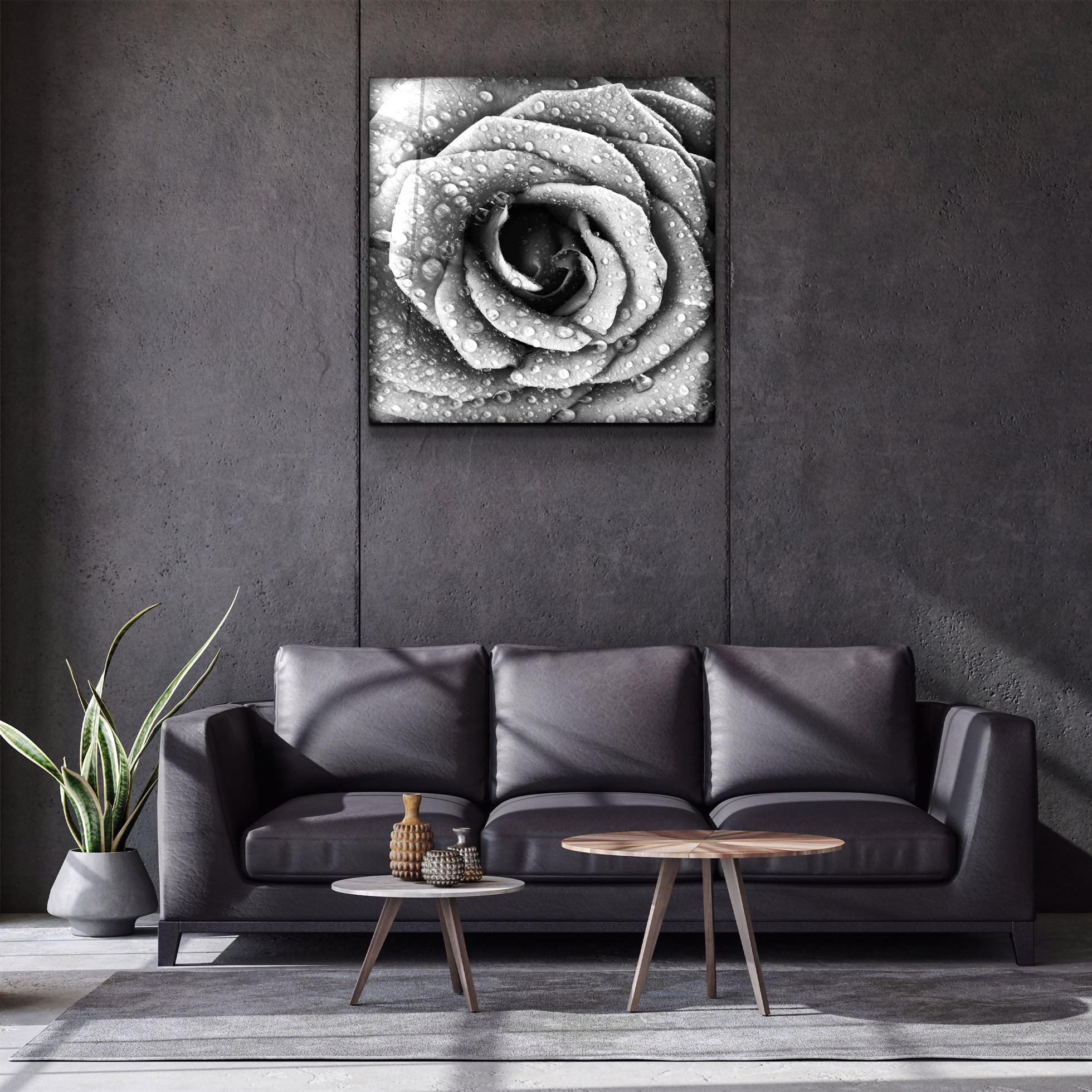 ・"Rose"・Glass Wall Art - ArtDesigna Glass Printing Wall Art