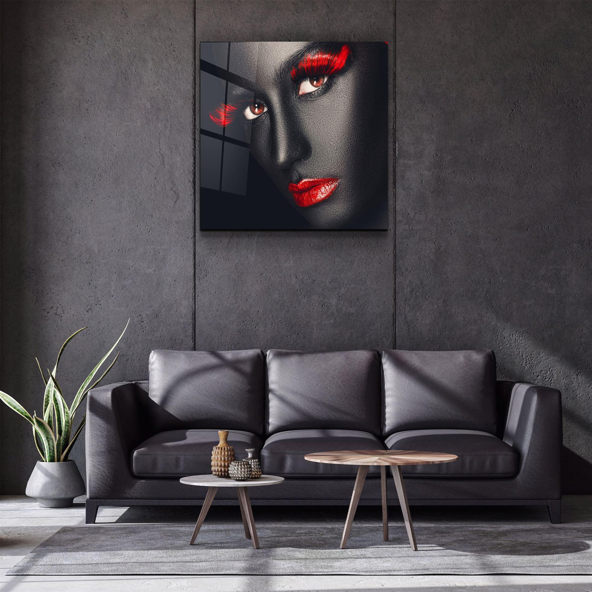 ・"Red Expressions"・Glass Wall Art - ArtDesigna Glass Printing Wall Art