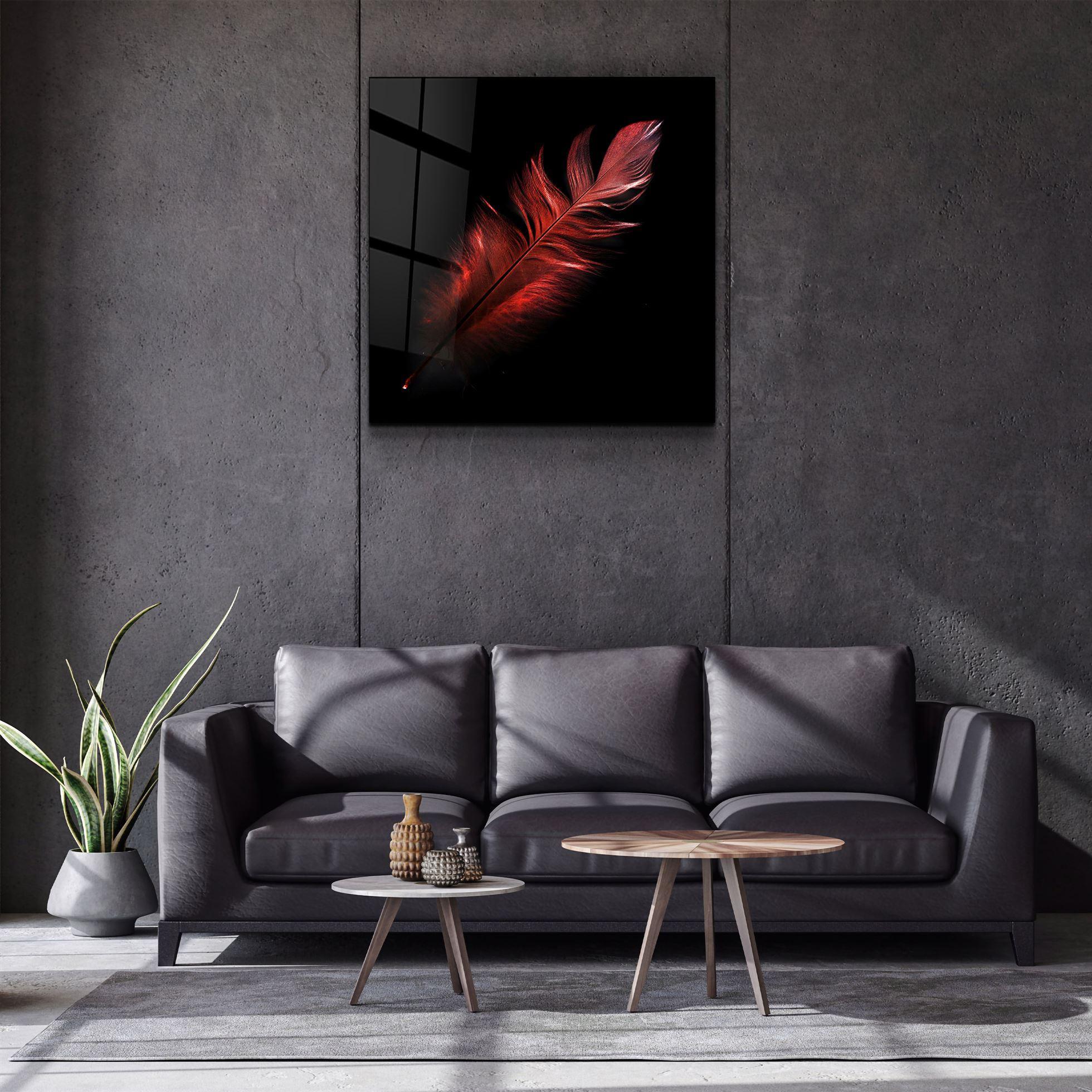 ・"Colorful Feather"・Glass Wall Art - ArtDesigna Glass Printing Wall Art