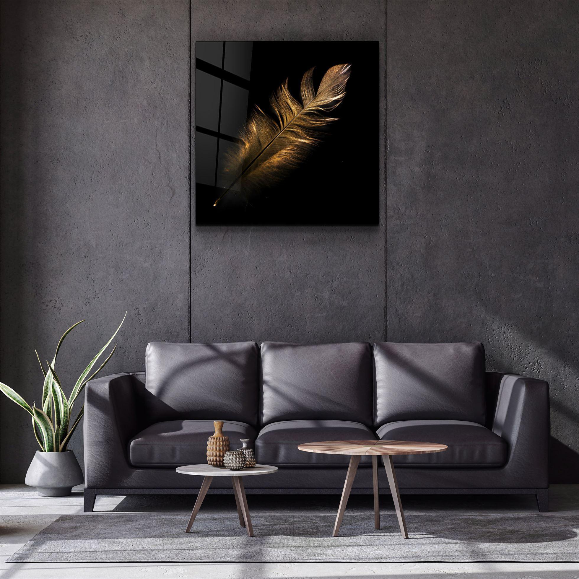 ・"Colorful Feather"・Glass Wall Art - ArtDesigna Glass Printing Wall Art