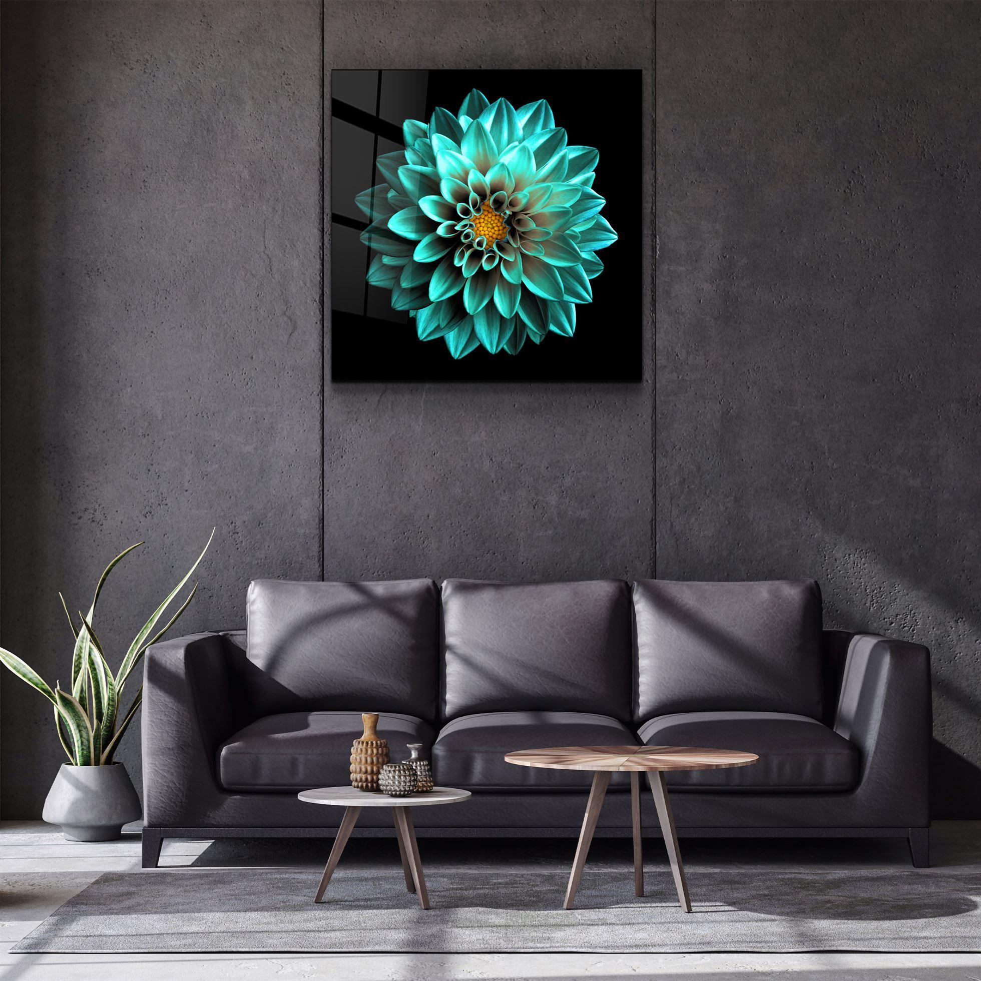・"Green Flower"・Glass Wall Art - ArtDesigna Glass Printing Wall Art