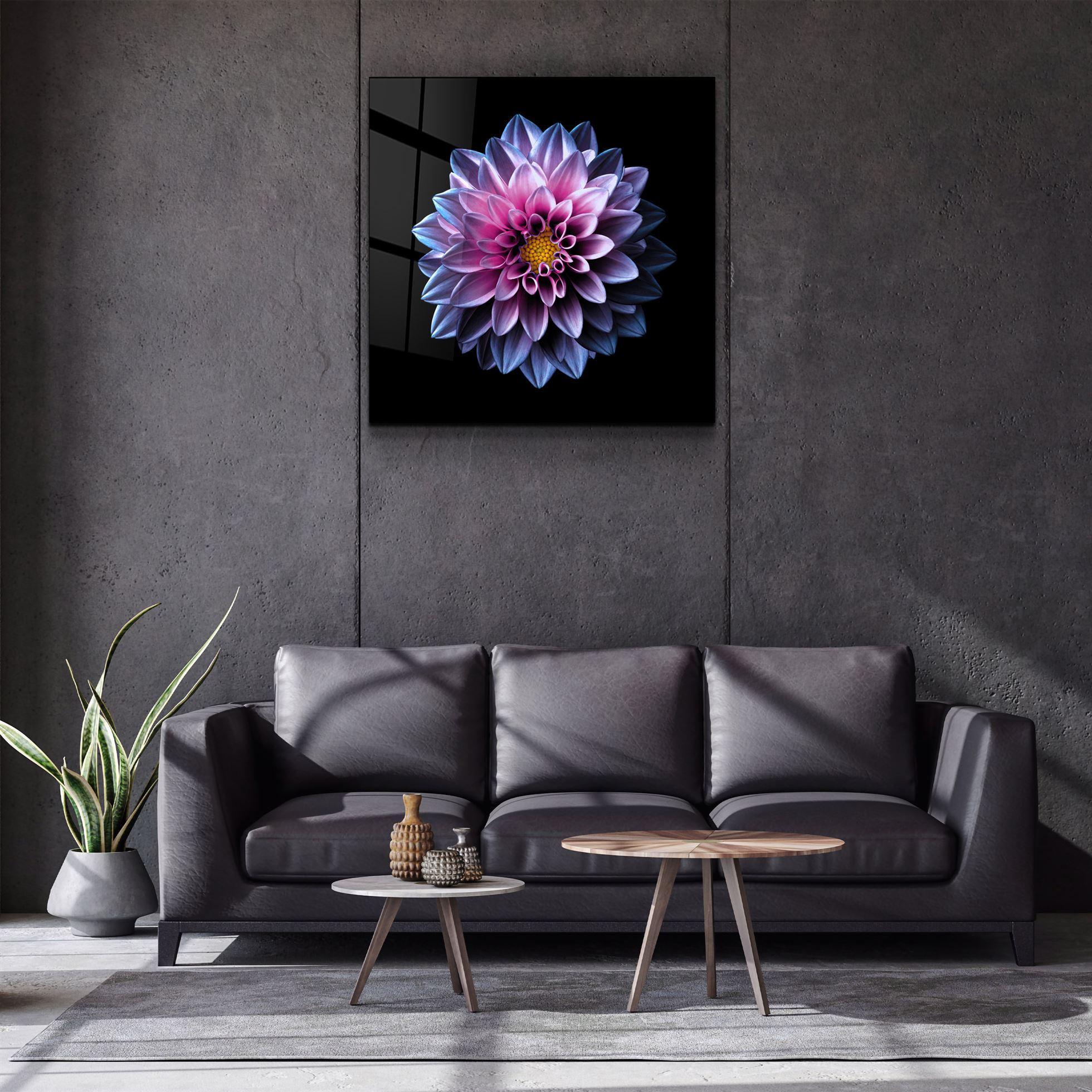 ・"Purple Flower"・Glass Wall Art - ArtDesigna Glass Printing Wall Art