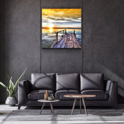 ・"Sunset Landscape"・Glass Wall Art - ArtDesigna Glass Printing Wall Art