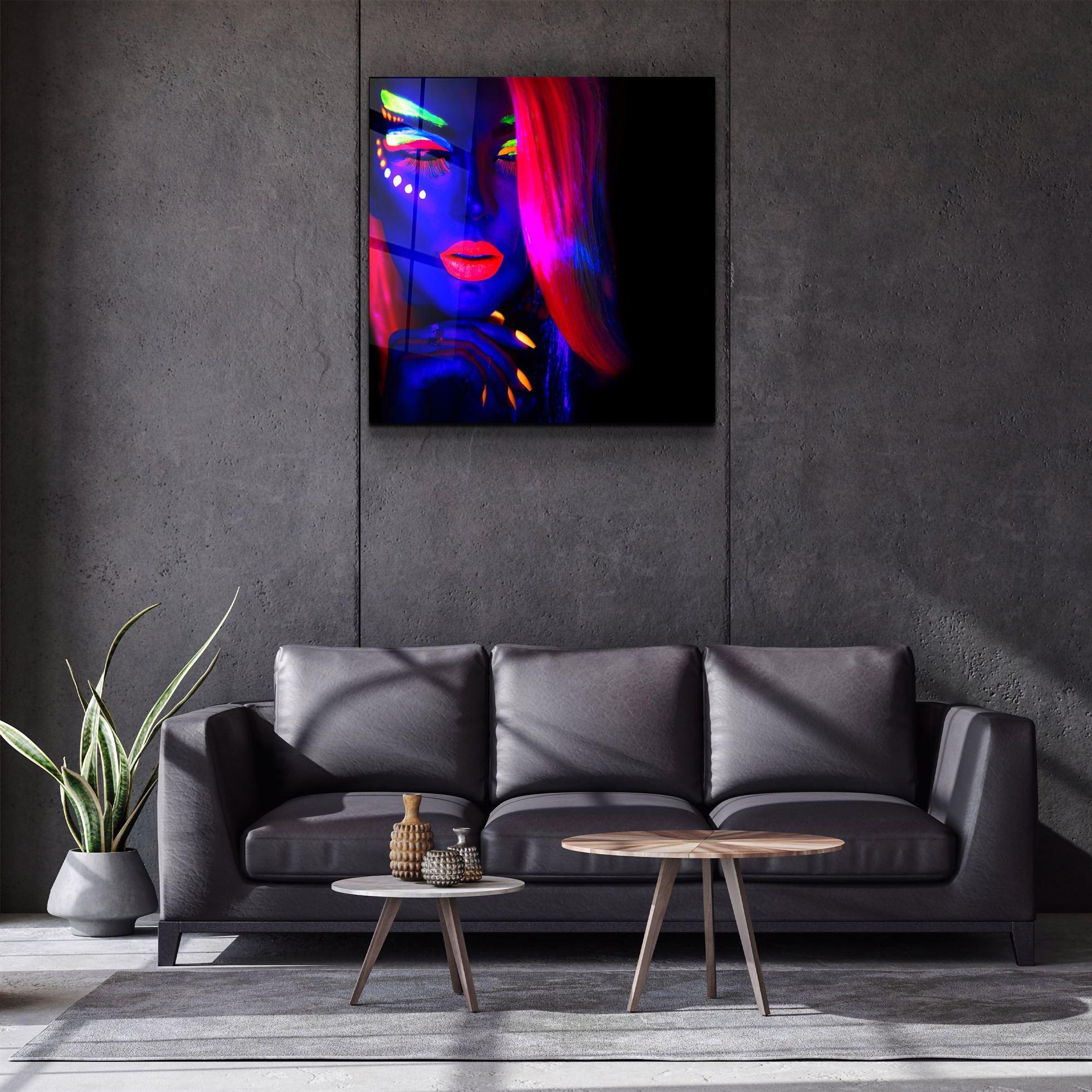 ・"Neon Dancer"・Glass Wall Art - ArtDesigna Glass Printing Wall Art