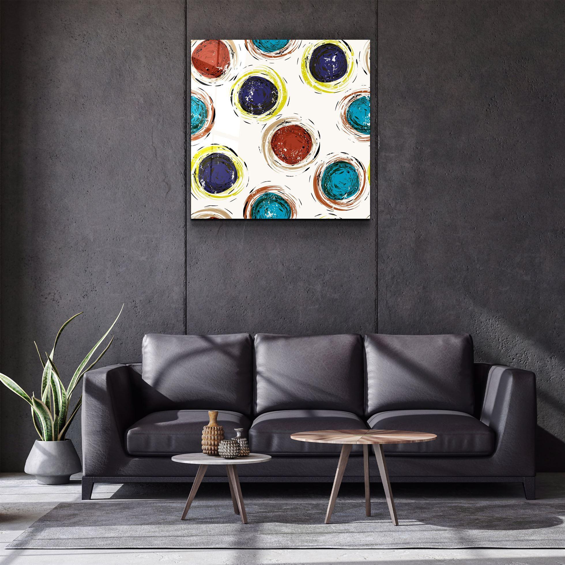 ・"Abstract Circles"・Glass Wall Art - ArtDesigna Glass Printing Wall Art