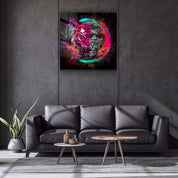 ・"Abstract Tiger"・Glass Wall Art - ArtDesigna Glass Printing Wall Art
