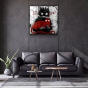 ・"Abstract Cat"・Glass Wall Art - ArtDesigna Glass Printing Wall Art