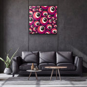 ・"Red Eyes"・Glass Wall Art - ArtDesigna Glass Printing Wall Art