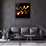 Zodiac Symbols in Black Glass Wall Art - Artdesigna