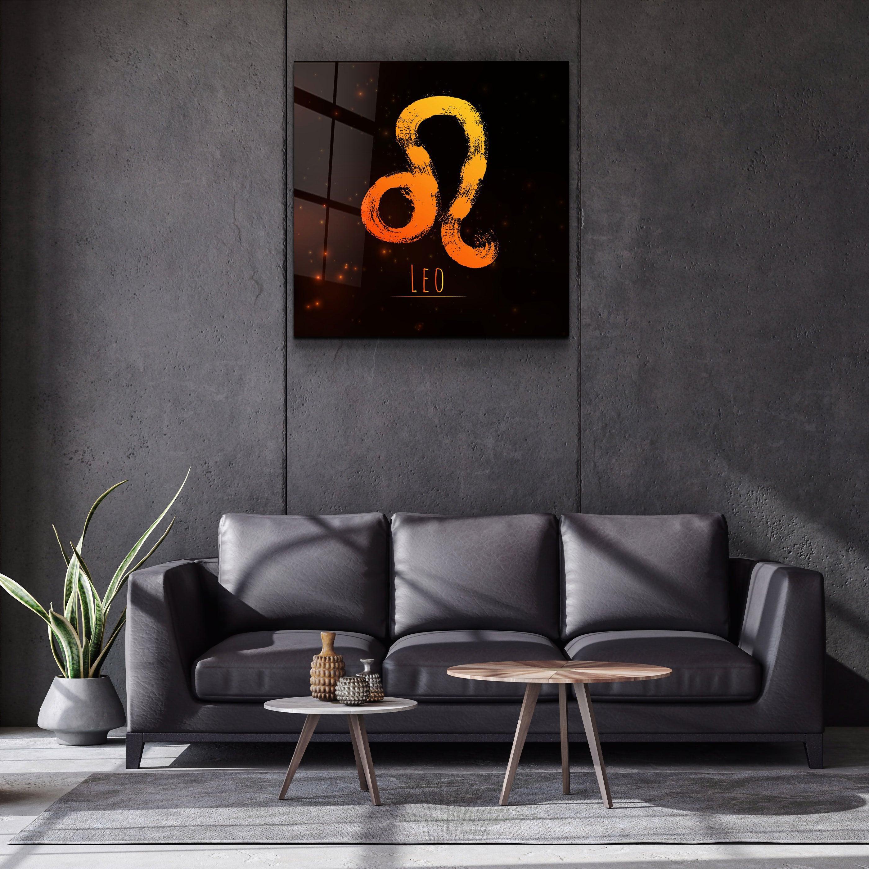 ."Zodiac V2 - Leo". Glass Wall Art - ArtDesigna Glass Printing Wall Art
