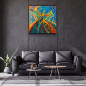 ・"Abstract Dancers V2"・Glass Wall Art - ArtDesigna Glass Printing Wall Art