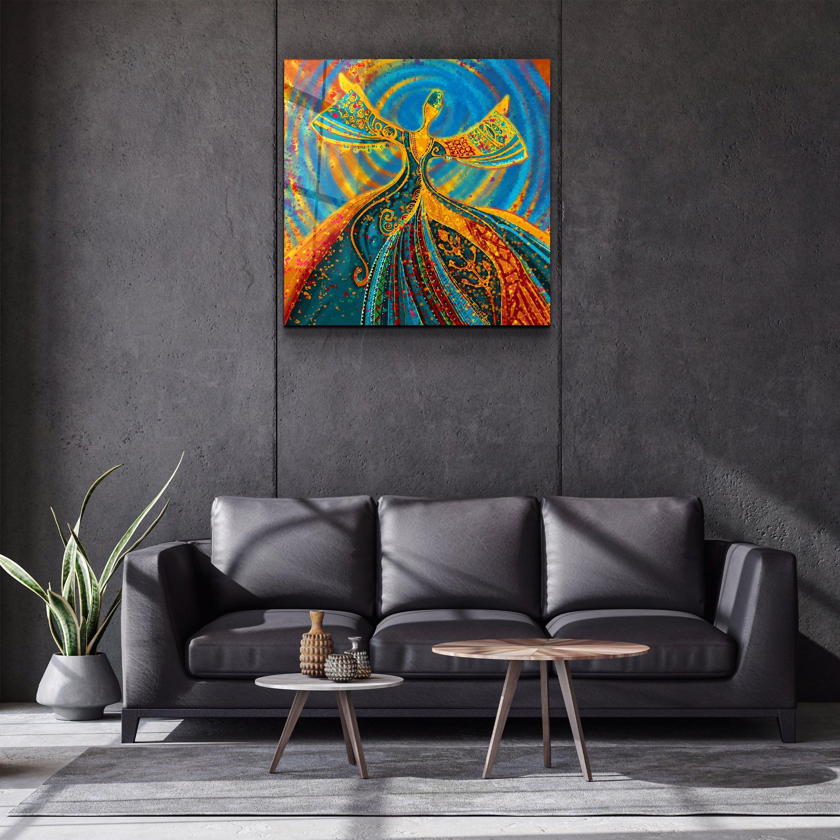 ・"Abstract Dancers V2"・Glass Wall Art - ArtDesigna Glass Printing Wall Art