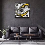 ・"Abstract Faces and Eyes"・Glass Wall Art - ArtDesigna Glass Printing Wall Art