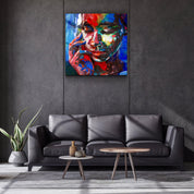 ・"Abstract Colors Woman Portrait"・Glass Wall Art - ArtDesigna Glass Printing Wall Art