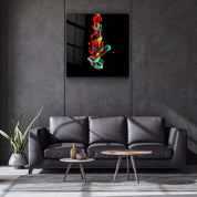・"Abstract Colorful Paint"・Glass Wall Art - ArtDesigna Glass Printing Wall Art