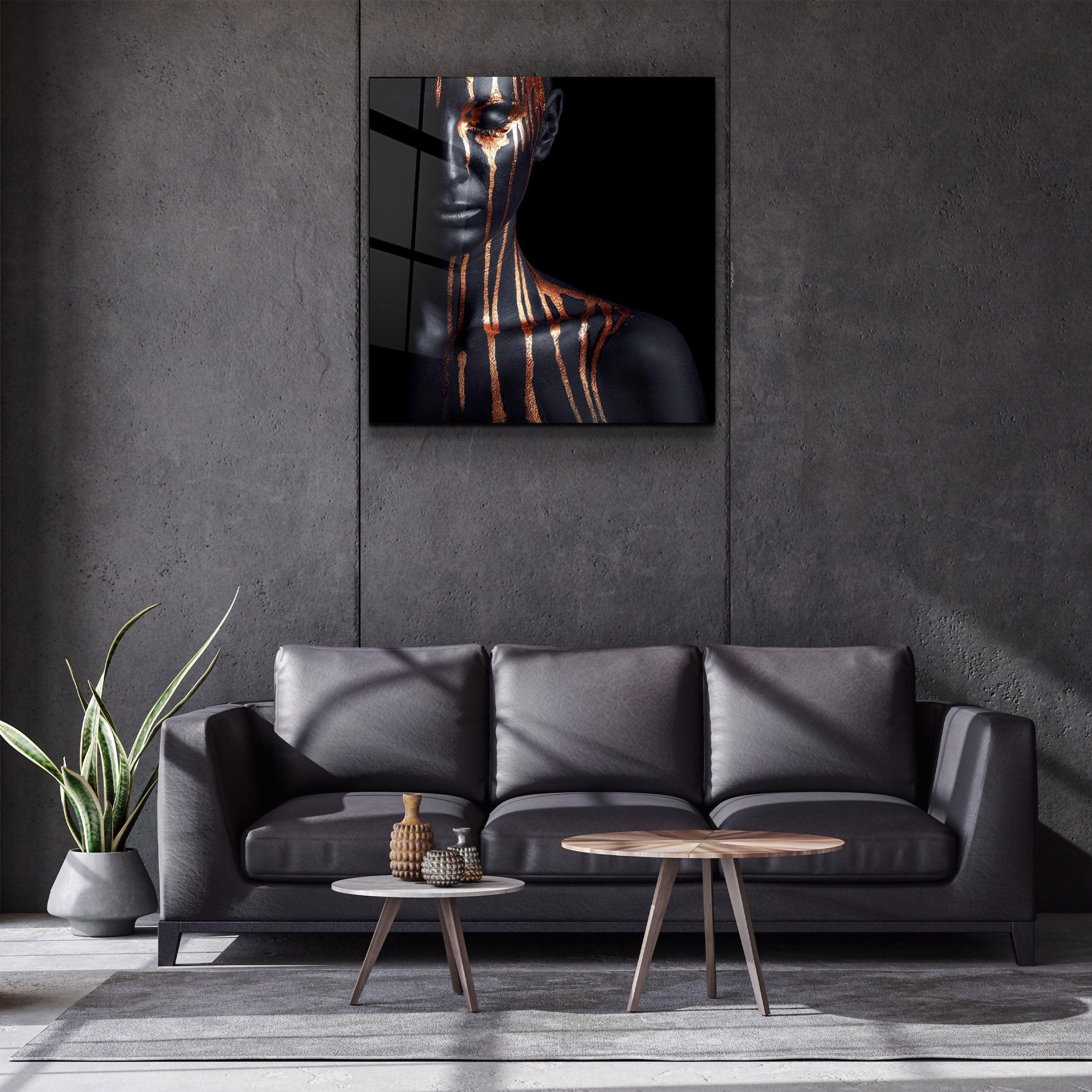 ・"Abstract Makeup Artist"・Glass Wall Art - ArtDesigna Glass Printing Wall Art